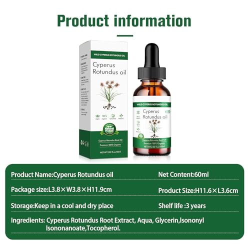 Cyperus Rotundus Oil for Hair Removal - 2.02 fl oz