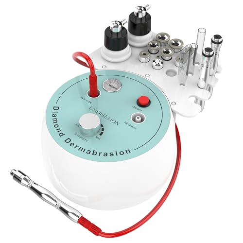 UNOISETION Microdermabrasion Machine for Face & Body, Salon-Grade Skin Exfoliation with Adjustable Suction, Reusable Diamond Heads