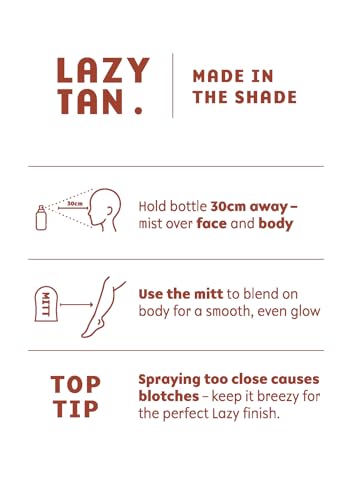 Lazy Tan Self Tanning Mist - Hydrating Spray for Face & Body