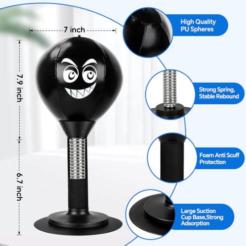Desktop Punching Bag with Suction Cup for Stress Relief, Office & Home Use