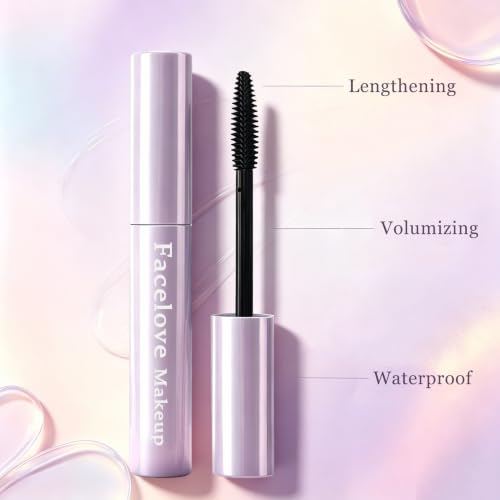 Facelove Makeup Waterproof Mascara for Voluminous, Long Lashes