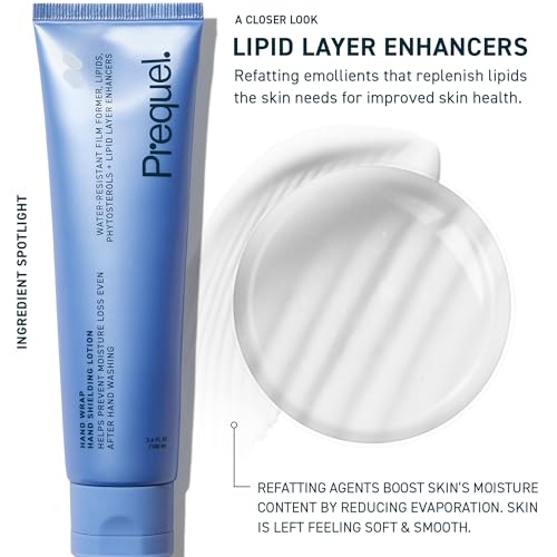 Prequel Hand Cream for Dry Cracked Hands - Unscented Non-Greasy Balm (3.4 oz)