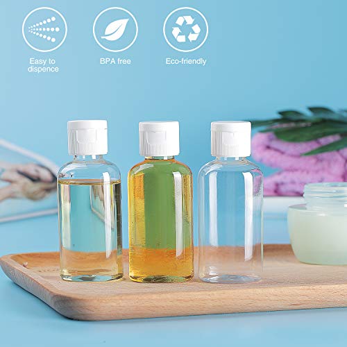 25-Pack 1.7oz Travel Bottles with Flip Cap | Clear Squeezable Refillable