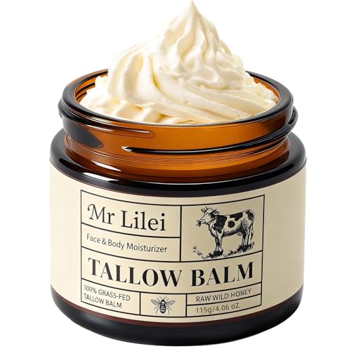 Grass-Fed Beef Tallow & Honey Balm - Whipped Face Moisturizer 4oz