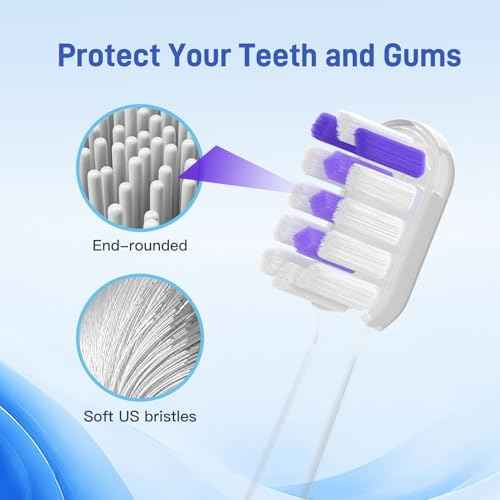 Toothbrush Heads Replacement Compatible with Laifen Wave Electric Toothbrush, Super Clean and Whitening - Transparent, 10 Pack