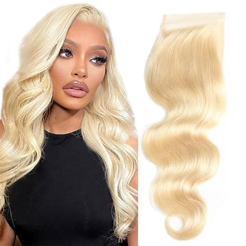 4x4 HD Transparent Lace Closure 613 Blonde Body Wave