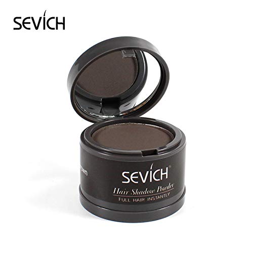 Instantly Hairline Shadow - SEVICH Hairline Powder, Quick Cover Grey Hair Root Concealer, Eyebrows & Beard Line, Touch Up for Thinning Grey Hairline, Windproof&Sweatproof, Dark Brown