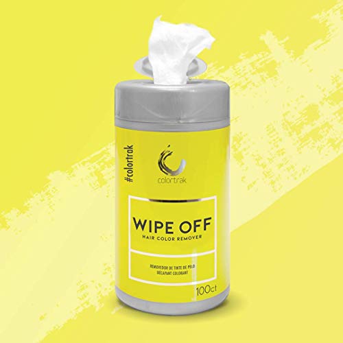 Colortrak Gentle Hair Color Remover Wipes, Moist, Non-irritating Towelettes, Formulated with Aloe, Easily Remove Hair Color Stains from Skin, Convenient Canister, 100 Wipes