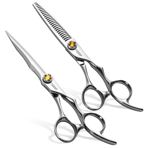 FOGOSP 6-Inch Japanese VG10 Hair Shears Set for Barbers & Salon Professionals