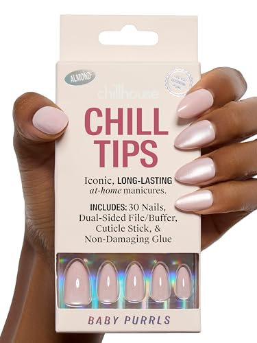 Chillhouse Chill Tips Press On Nails Kit - Baby Purrls Almond (30 Nails)