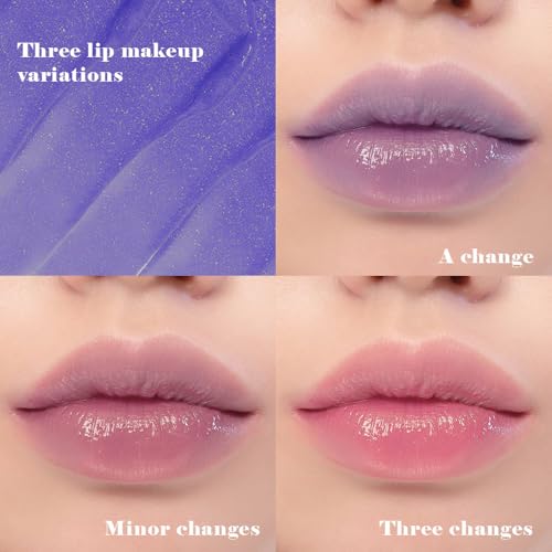 BINGBRUSH 2pcs Blue Magic Color Changing Lipstick,Shimmer Blue to Pink, Long Lasting & Moisturizing Lip Balm, Waterproof & Temperature-Activated Lipstick For Women (2 Count (Pack of 1))