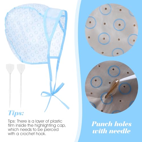 Hair Highlighting Cap Kit with Crochet Hooks - Frosted Tips Hair Dye Accessories