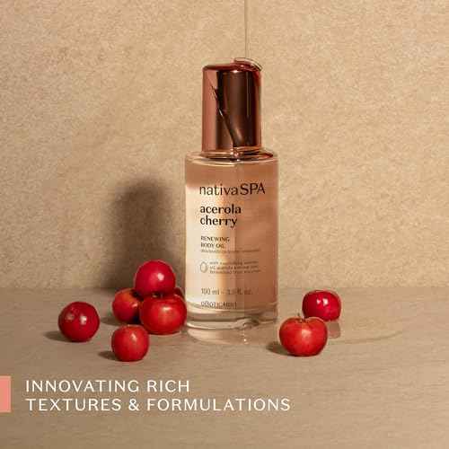 Nativa SPA by O Boticario Acerola Cherry Renewing Body Oil, Luminous Glow & Deep Hydration, 3.38 Ounce (100ml)