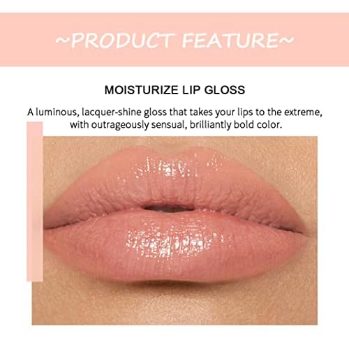 6PCS Lip Oil Light Lipgloss Set, Moisturizing Hydrating Lip Glow Oil Lip Gloss Kit High Shine Lip Plumping Glass Finish Liquid Lipstick for Women (Set A)