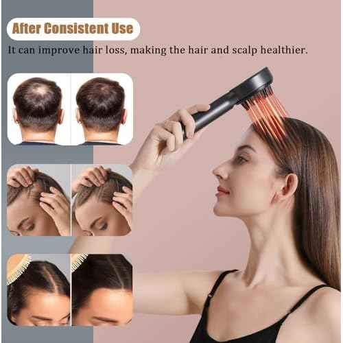 3-in-1 Hair Scalp Massager Comb - Rechargeable Cordless Portable Scalp Care Brush with Essential Oil Applicator, Gentle Scratching & Kneading Massage for Hair & Scalp Nourishment, Fit for Men & Women