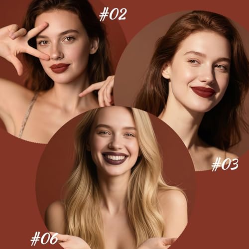 DAGEDA 3-Piece Matte Lip Liner & Lipstick Set, Waterproof