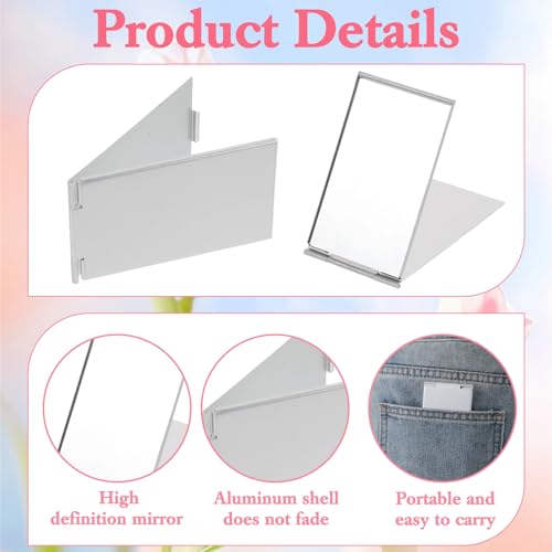 3-Pack Ultra Slim Portable Folding Makeup Mirrors for Purse