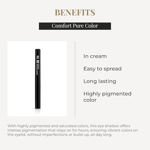 SALERM - Eyeshadow Stick - Comfort Pure Color Eyeshadow - 30 Matte Black - Creamy - Easy to Apply - Long-Lasting - Richly Pigmented