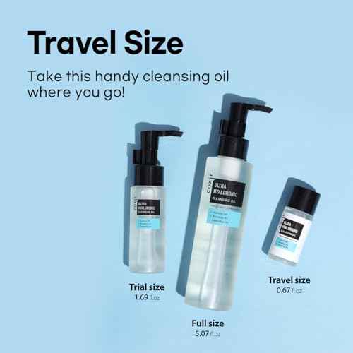 coxir [Holiday Gift,Christmas Gift] ULTRA HYALURONIC CLEANSING OIL Mini Travel Size l Korean skincare, Hydrating, Smoothing, Calming, Moisturizing, Makeup Removal [0.67 Fl.oz(pack of 1)]