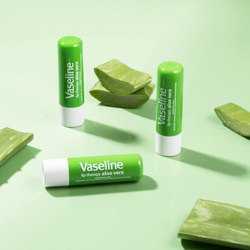 Vaseline Lip Therapy Variety 4-Pack ? Cocoa Butter + Aloe Vera Moisturizing Lip Balm with Vitamin E, 0.16 Oz Ea