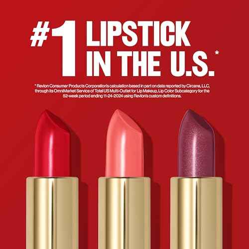 Revlon Super Lustrous Lipstick, Creamy Formula For Soft, Fuller-Looking Lips, Moisturized Feel, Love That Red (725), 0.15 oz