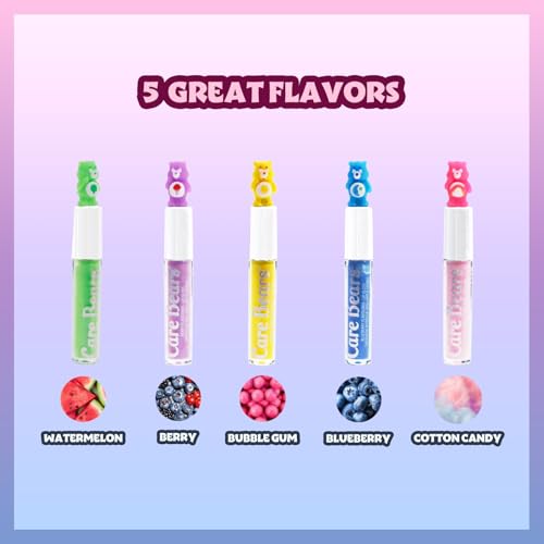 Care Bears 5-Pack Flavored Lip Gloss Set for Kids