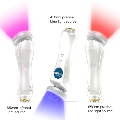 5-in-1 Beauty Massager for Face and Neck, Facial Massager for Skin Care, Red Light, Thermal, and Vibration Technologies, Improve, Firm,Tightening and Smooth Has Skin Detection Function