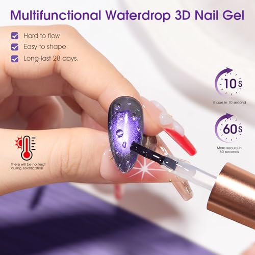 3D Water Drop Gel Nail Polish | Clear Sculpting Gel 15ml