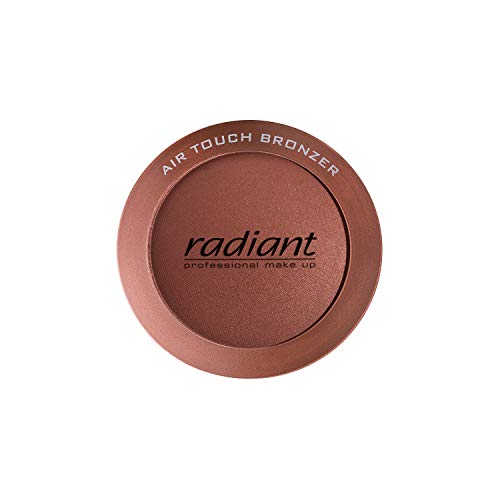 Radiant Professional Air Touch Bronzer Powder 04 - Create Natural Suntanned Look with Shimmer - Goes Over Makeup & Moisturizer - No Body Glitter - 20 g / 0.7 oz