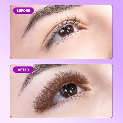 600 6D Premade Lash Fans Dark Brown 8-15mm Mix