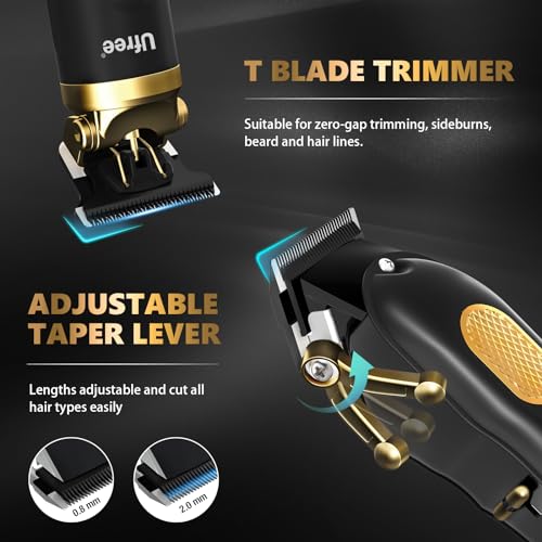 Ufree 3-Speed Electric Shavers for Bald Men, Close Shave Head Shavers with Double Foil, Professional Clippers and Trimmers Set, Cordless Clippers for Hair Cutting