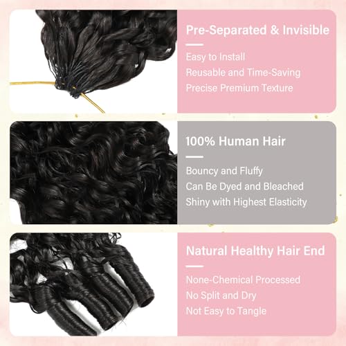 Mslily Burmese Curly Crochet Human Hair 24in 120g Natural Black - Miracle Knots