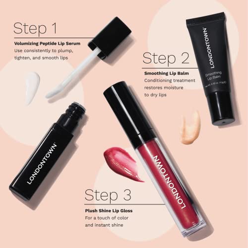 LONDONTOWN Plush Shine Lip Gloss - Sun Kissed Coral, Hydrating Tint