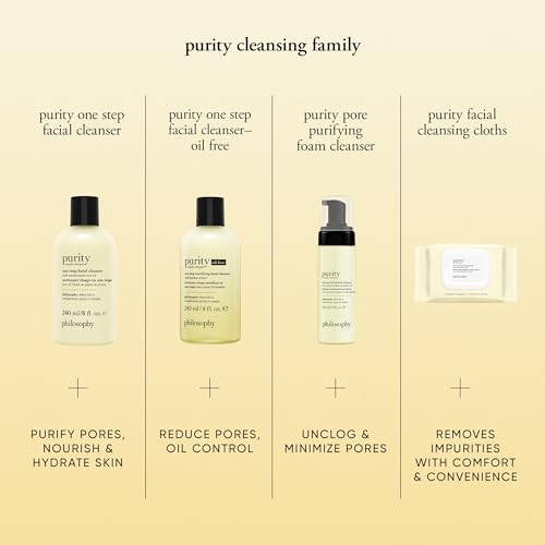 Philosophy Purity Made Simple One-Step Facial Cleansing Cloths – Makeup & Oil Remover Wipes