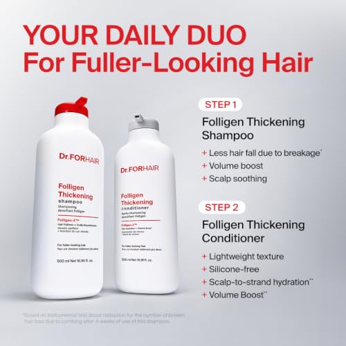 Dr.FORHAIR Folligen Thickening Shampoo & Conditioner Set 16.9oz