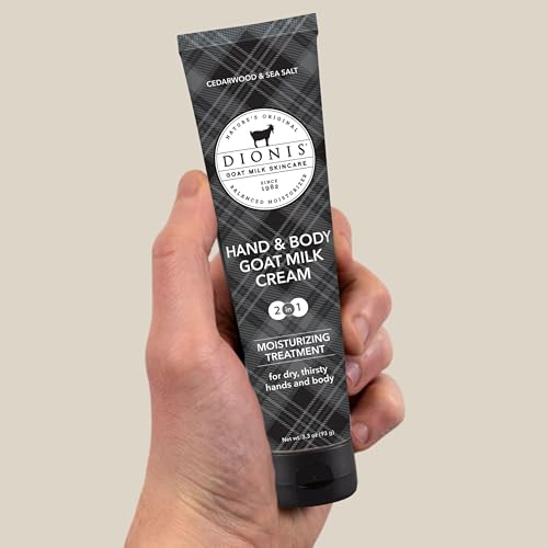 Dionis Goat Milk Cedarwood & Sea Salt Shave Butter, Hand & Body Lotion, and Bar Soap Bath & Body 3-Piece Gift Set