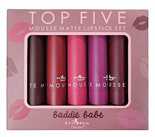 Italia Deluxe Baddie Babe Mousse Matte Lipstick Set - 6 Shades