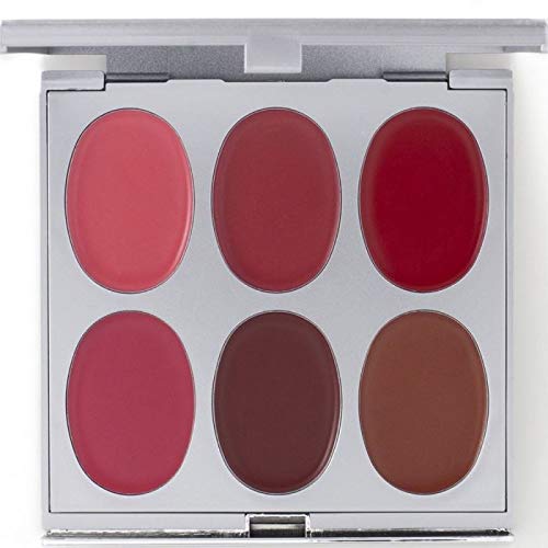 Jerome Alexander New Again Lipstick Palette & Retractable Brush, 6 Hot-Poured, Buildable & Blendable Smooth Matte Shades (Sexy Lips)