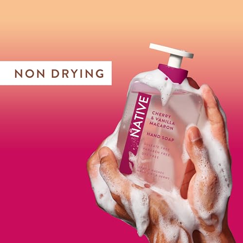 Native Liquid Hand Soap - Cherry & Vanilla Macaron Scent, 13 oz