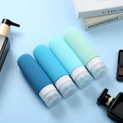 TSA Approved 3oz Travel Bottles, Leak Proof Silicone Set with Bag