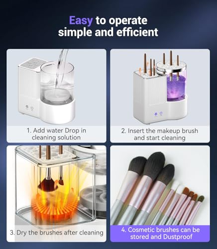 Electric Makeup Brush Cleaner & Dryer Machine - 3-in-1
