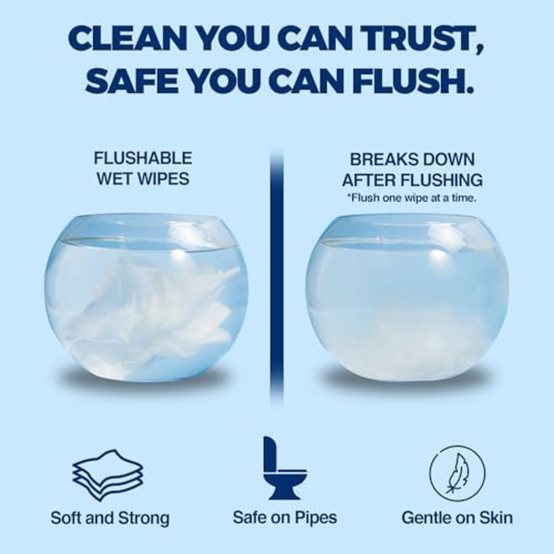 Air Jungles Flushable Wipes 150 Count 3-Pack XL 7x7