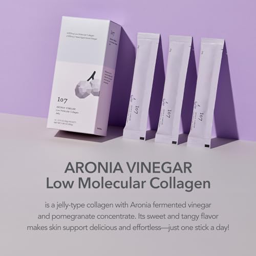 107 Aronia Vinegar Collagen Jelly Sticks - 20g x 14 Pouches