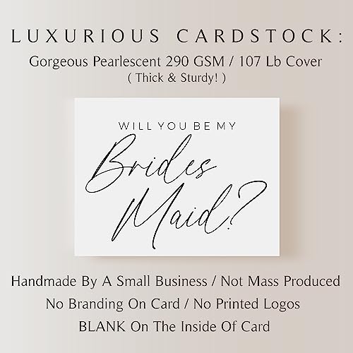 Will You Be My Bridesmaid Card. Will You Be My Maid Of Honor Card. Will You Be My Matron Of Honor Card. (1 CARD, BRIDESMAID)