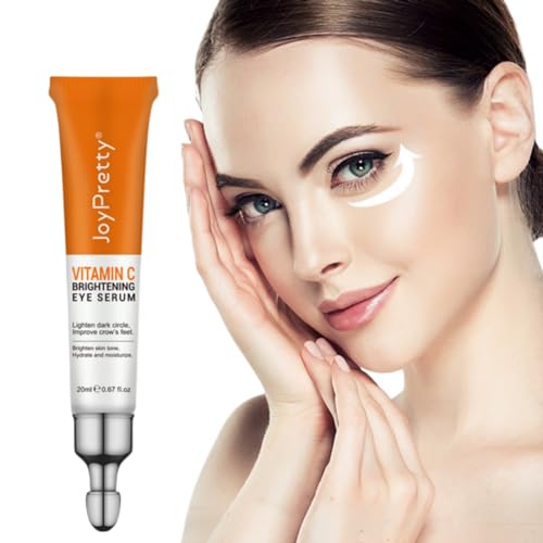 New JoyPretty Vitamin C Brightening Eye Serum,Eye cream,Anti Aging Serum with Vitamin C, Niacinamide and Hyaluronic Acid,Remove for Dark Circles Puffiness Under Eye Bags Fine Line Crow's Feet (1)