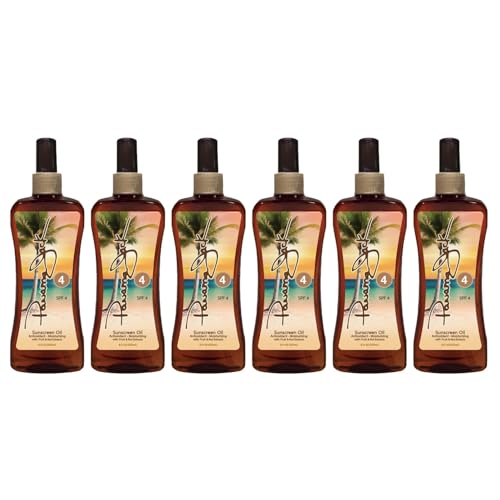 Panama Jack Sunscreen Tanning Oil - SPF 4, PABA, Paraben, Gluten & Cruelty Free, Antioxidant Formula with Exotic Oils & Fruit & Nut Extracts, 8 FL OZ