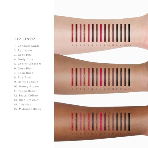 3-Pack Tiramisu Matte Lip Liner Gel - Smudge-Resistant