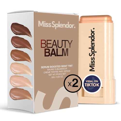 Beauty Balm Skin Tint 2 Pack? (Shade 1) Serum-Boosted Skin Tint Stick for Black Women, Hybrid Foundation & Skincare, Splendor Skin Tint, Sheer-to-Light Buildable Coverage