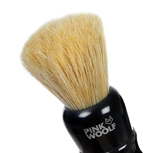 Boar Shaving Brush for Men ? 25mm Knot, Natural Boar Bristles, Exfoliating Wet Shave Brush for Hard Soaps & Traditional Shaving (Break-In Required) | Black Handle