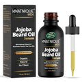 Natnique Jojoba Beard Oil for Men with Vitamin E & Tea Tree ? Organic Conditioner & Growth Oil ? Moisturizer for Facial Hair, Mustache & Dry Skin ? Softener for Itch, Dandruff & Grooming Care ? 1 oz